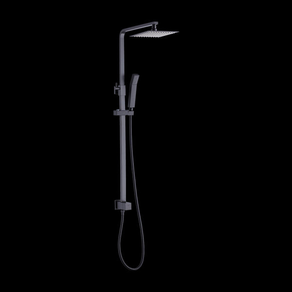 Wels 8" Rain Shower Head Set Square Dual Heads Faucet High Pressure Hand Held Shower Heads & Combos
