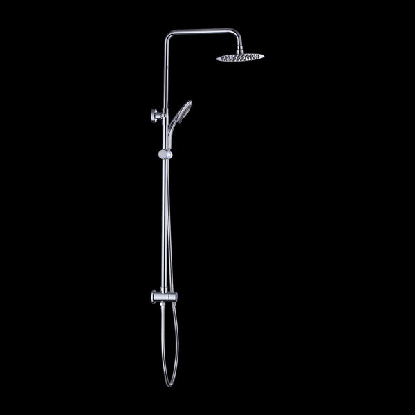 Wels 8" Rain Shower Head Set Rounded Dual Heads Faucet High Pressure Hand Held Shower Heads & Combos