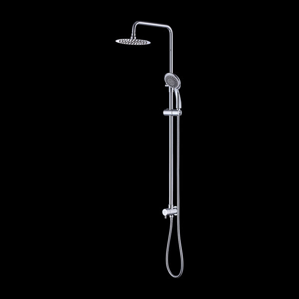 Wels 8" Rain Shower Head Set Rounded Dual Heads Faucet High Pressure Hand Held Shower Heads & Combos