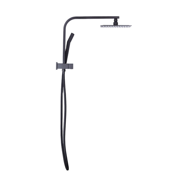 Wels 8" Rain Shower Head Set Square Dual Heads Faucet High Pressure Hand Held Shower Heads & Combos