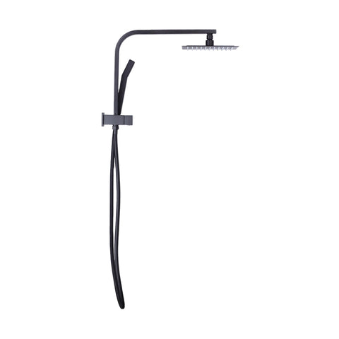 Wels 8" Rain Shower Head Set Square Dual Heads Faucet High Pressure Hand Held Shower Heads & Combos