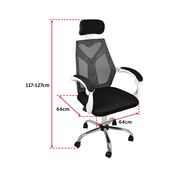 Office Chair Gaming Computer Chairs Mesh Back Foam Seat White Office Chairs