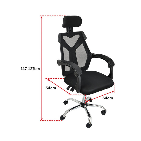 Office Chair Gaming Computer Chairs Mesh Back Foam Seat Black Office Chairs