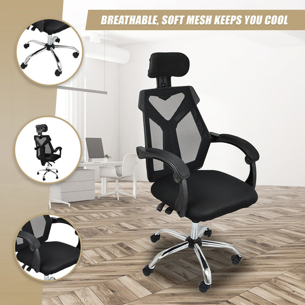 Office Chair Gaming Computer Chairs Mesh Back Foam Seat Black Office Chairs
