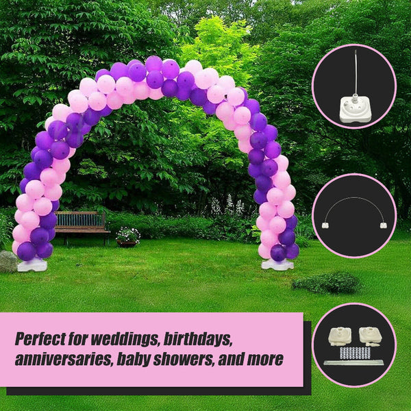 3X4m Full Set Balloon Arch Column Kit Floor Base Stand For Wedding & Party Venue Decorations