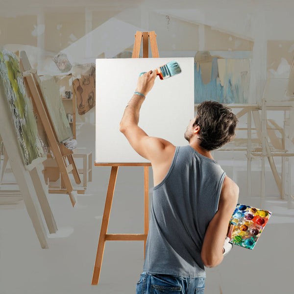 5 Pack Of 50X60cm Artist Blank Canvases Large White Range Oil Acrylic Wood Stretched Canvas