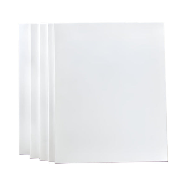5 Pack Of 50X60cm Artist Blank Canvases Large White Range Oil Acrylic Wood Stretched Canvas