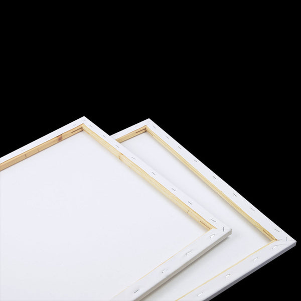5 Pack Of 50X60cm Artist Blank Canvases Large White Range Oil Acrylic Wood Stretched Canvas