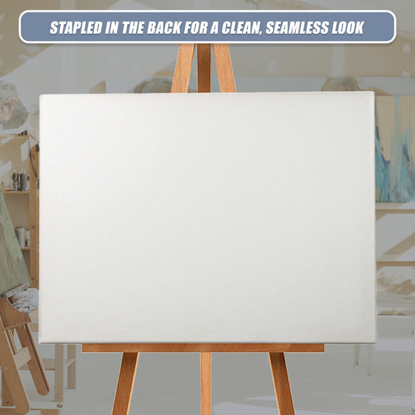 5 Pack Of 50X60cm Artist Blank Canvases Large White Range Oil Acrylic Wood Stretched Canvas