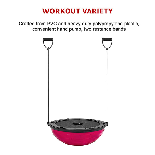Yoga Balance Trainer Exercise Ball For Arm Leg Core Workout With Pump 2 Resistance Bands Exercise Balls