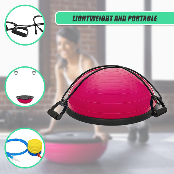 Yoga Balance Trainer Exercise Ball For Arm Leg Core Workout With Pump 2 Resistance Bands Exercise Balls