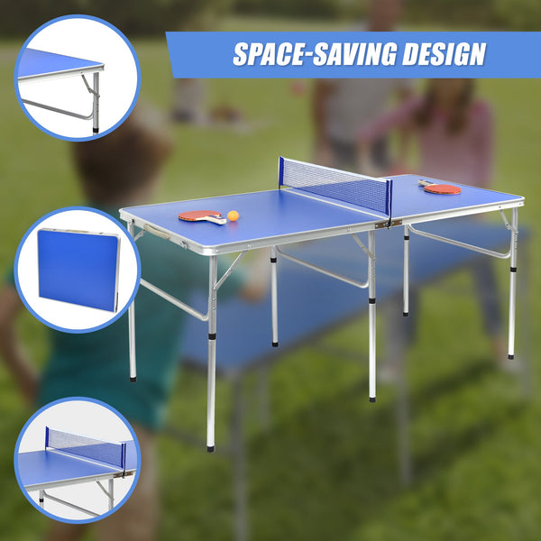 152Cm Tennis Table Folding Ping Pong Game Set Table Tennis Sets