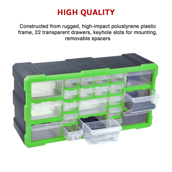 22 Multi Drawer Parts Storage Cabinet Unit Organiser Home Garage Tool Box Tool Cabinets & Cupboards