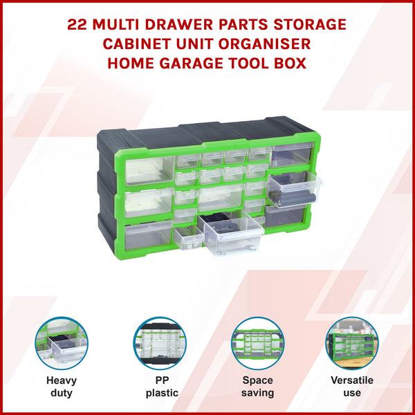 22 Multi Drawer Parts Storage Cabinet Unit Organiser Home Garage Tool Box Tool Cabinets & Cupboards