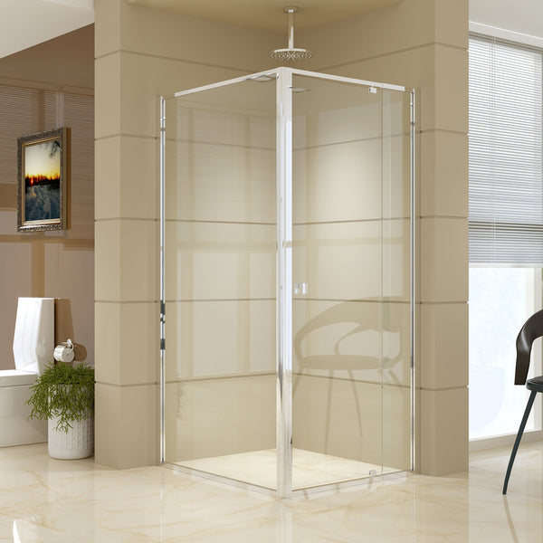 Semi Frameless Shower Screen (82~90)X 195Cm & (98~101)X Side As/Nzs Glass Shower Enclosures