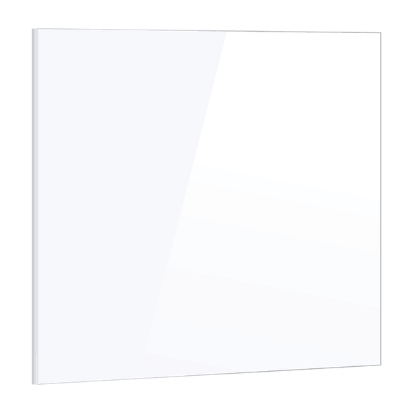 Toughened 90Cm X 75Cm White Glass Kitchen Splashback Kitchen Splashbacks