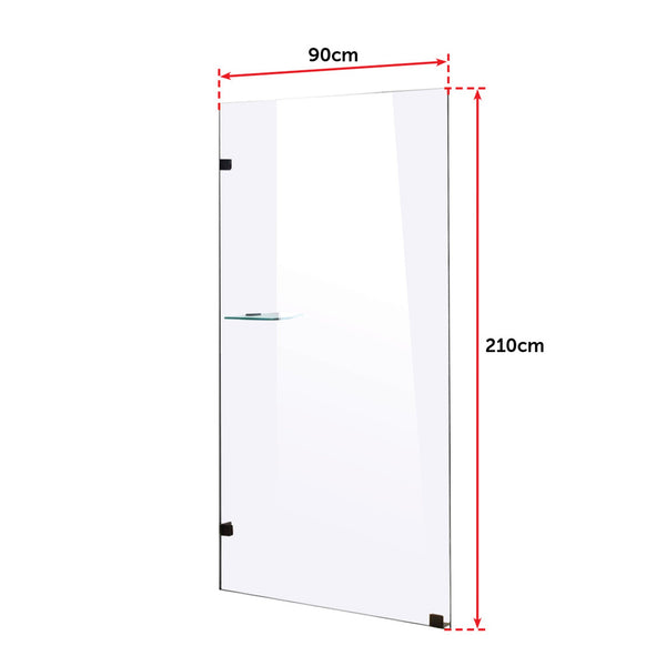 900 X 2100Mm Frameless 10Mm Safety Glass Shower Screen Shower Enclosures