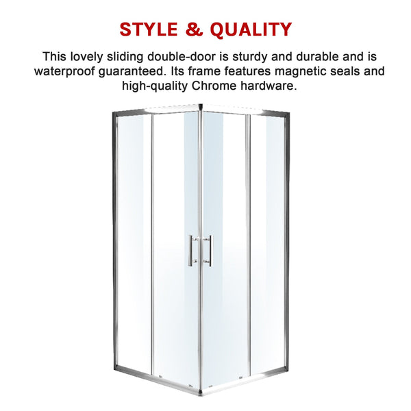 900Mm Sliding Door Nano Safety Glass Shower Screen By Della Francesca Shower Enclosures