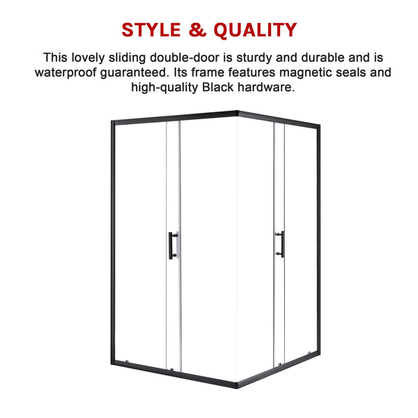 1000 X 1000Mm Sliding Door Nano Safety Glass Shower Screen By Della Francesca Shower Enclosures