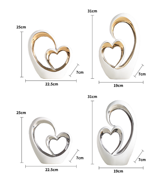 Modern Creative Heart To Ornament For Home Living Room Entryway Wine Cabinet Bedroom Tv Decoration Seasonal Decorations