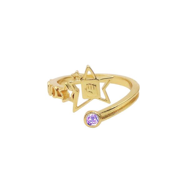 Anime Jojo's Bizarre Adventure Josuke Higashikata Star Ring Stand Platinum Heart Cos Rings