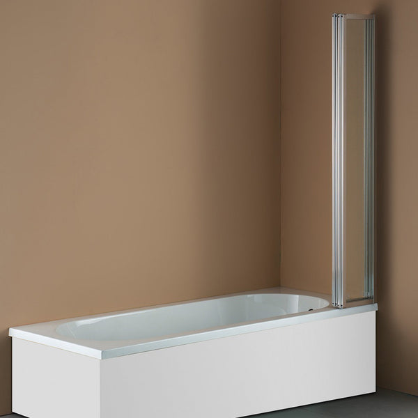 4 Fold Chrome Folding Bath Shower Screen Door Panel 1000 X 1400Mm Shower Enclosures