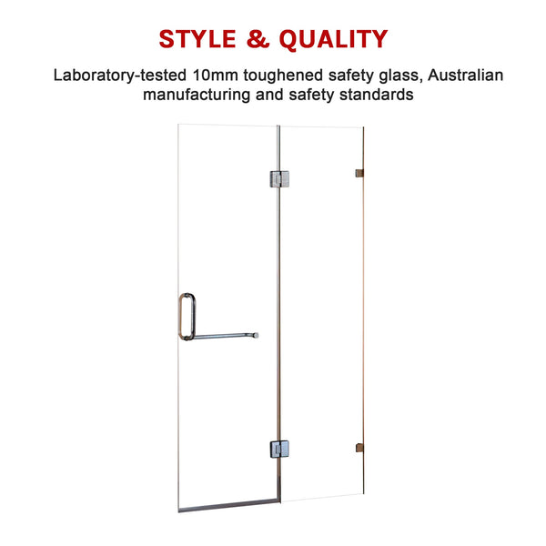 100 X 200Cm Wall To Frameless Shower Screen 10Mm Glass By Della Francesca Shower Enclosures