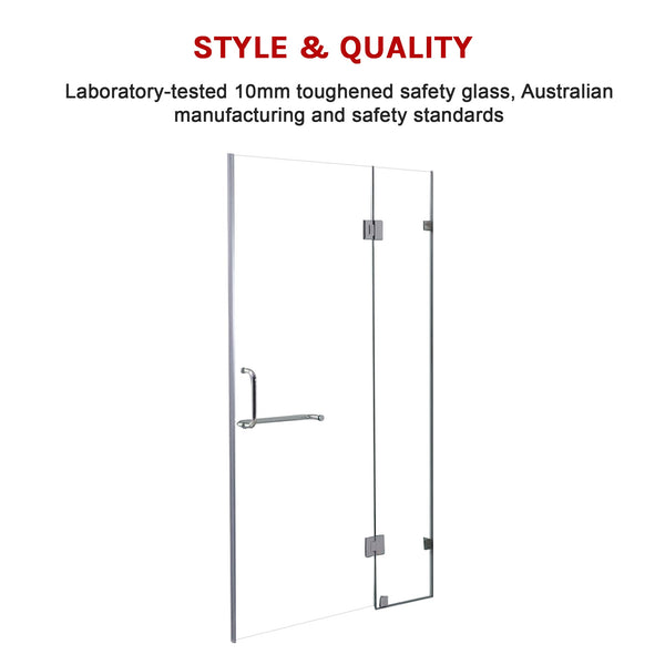 100 X 200Cm Wall To Frameless Shower Screen 10Mm Glass By Della Francesca Shower Enclosures