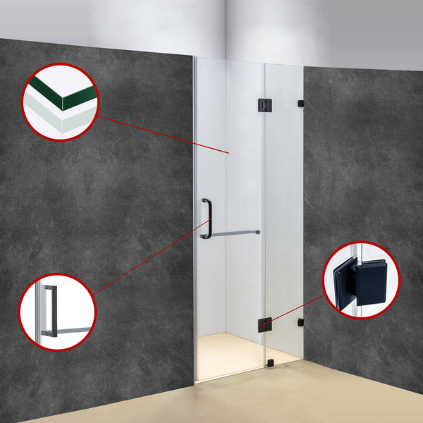 100 X 200Cm Wall To Frameless Shower Screen 10Mm Glass By Della Francesca Shower Enclosures