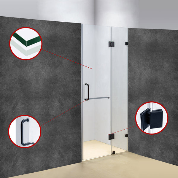 100 X 200Cm Wall To Frameless Shower Screen 10Mm Glass By Della Francesca Shower Enclosures