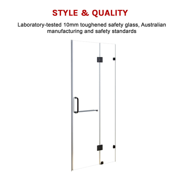 100 X 200Cm Wall To Frameless Shower Screen 10Mm Glass By Della Francesca Shower Enclosures