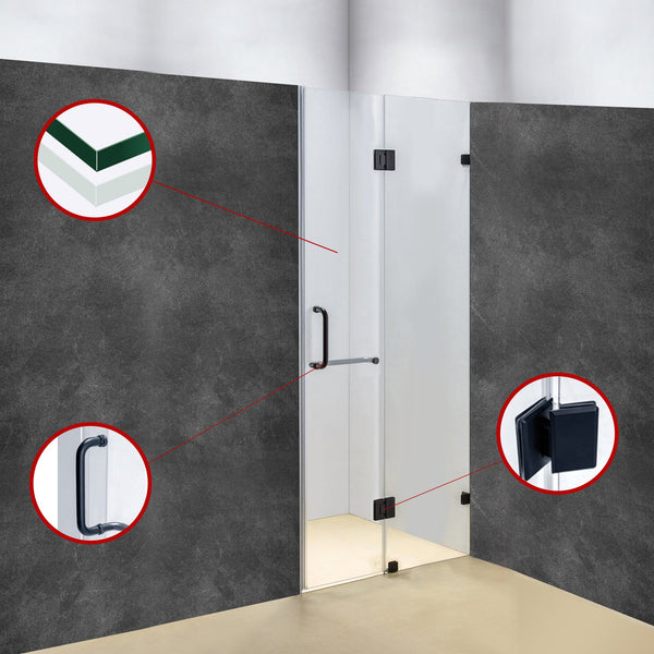 120 X 200Cm Wall To Frameless Shower Screen 10Mm Glass By Della Francesca Shower Enclosures