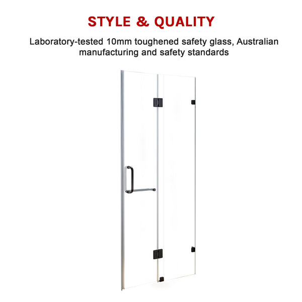 120 X 200Cm Wall To Frameless Shower Screen 10Mm Glass By Della Francesca Shower Enclosures