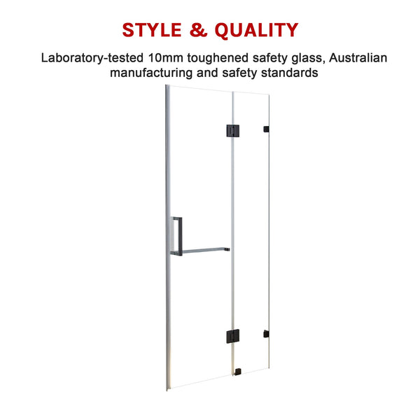 100 X 200Cm Wall To Frameless Shower Screen 10Mm Glass By Della Francesca Shower Enclosures