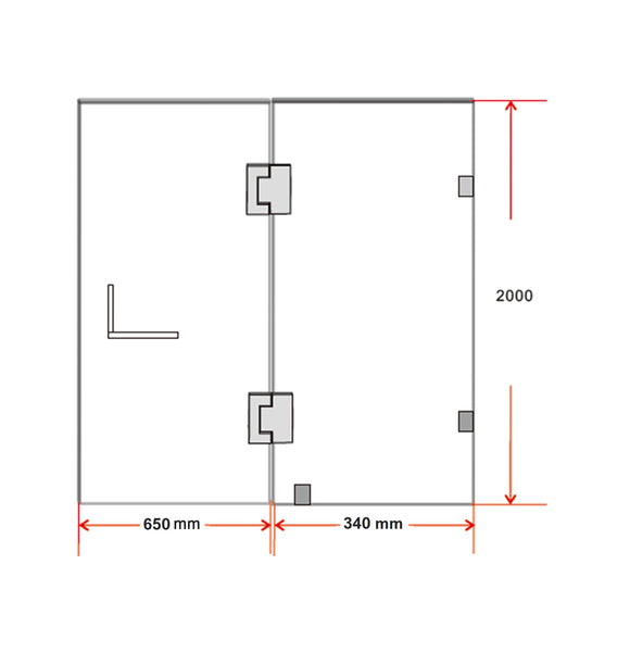 100 X 200Cm Wall To Frameless Shower Screen 10Mm Glass By Della Francesca Shower Enclosures