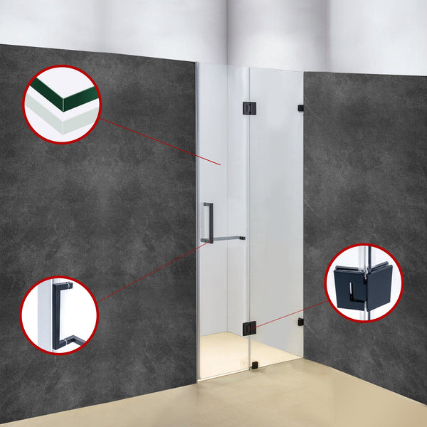 120 X 200Cm Wall To Frameless Shower Screen 10Mm Glass By Della Francesca Shower Enclosures