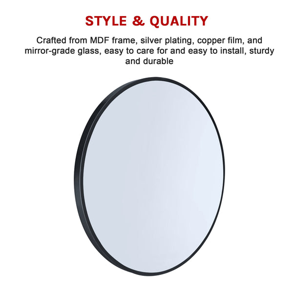 70Cm Round Wall Mirror Bathroom Makeup By Della Francesca Mirrors