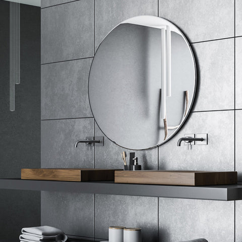 90Cm Round Wall Mirror Bathroom Makeup By Della Francesca Mirrors