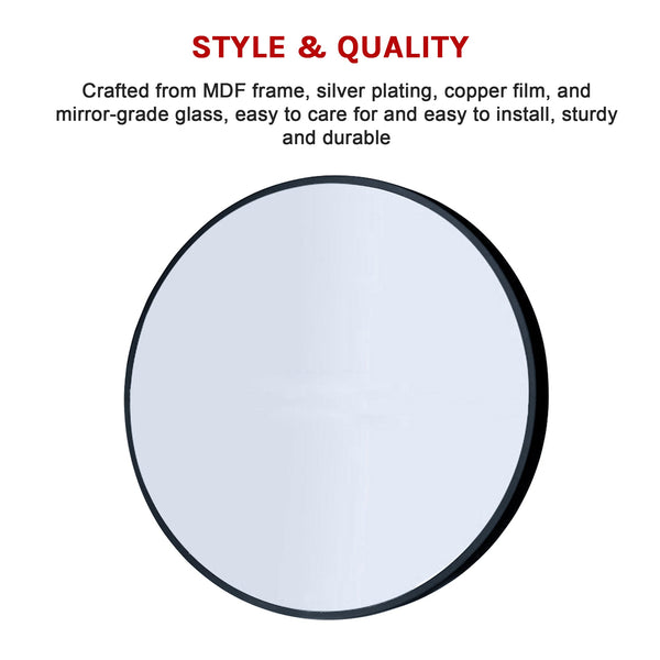 90Cm Round Wall Mirror Bathroom Makeup By Della Francesca Mirrors