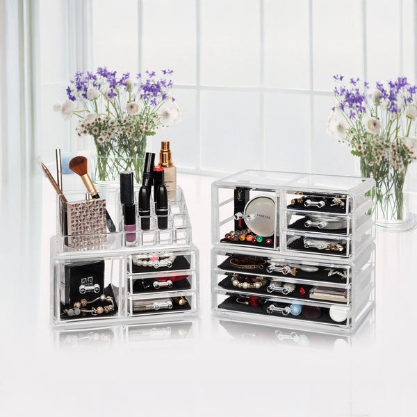 11 Drawers Clear Acrylic Tower Organiser Cosmetic Jewellery Luxury Storage Cabinet Dressers & Chests Of Drawers