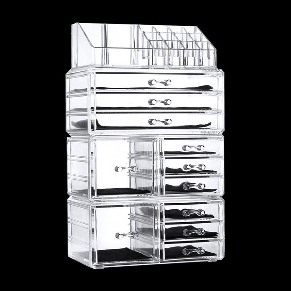 11 Drawers Clear Acrylic Tower Organiser Cosmetic Jewellery Luxury Storage Cabinet Dressers & Chests Of Drawers