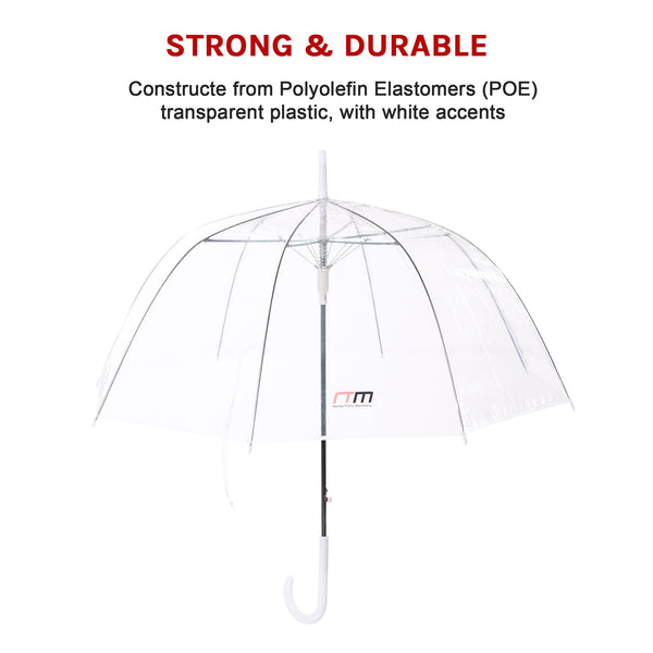 5X Clear Transparent Rain Walking Umbrella Parasol Pvc Dome Wedding Party Favour Umbrellas