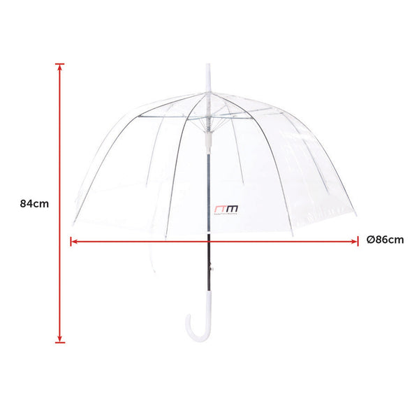 5X Clear Transparent Rain Walking Umbrella Parasol Pvc Dome Wedding Party Favour Umbrellas