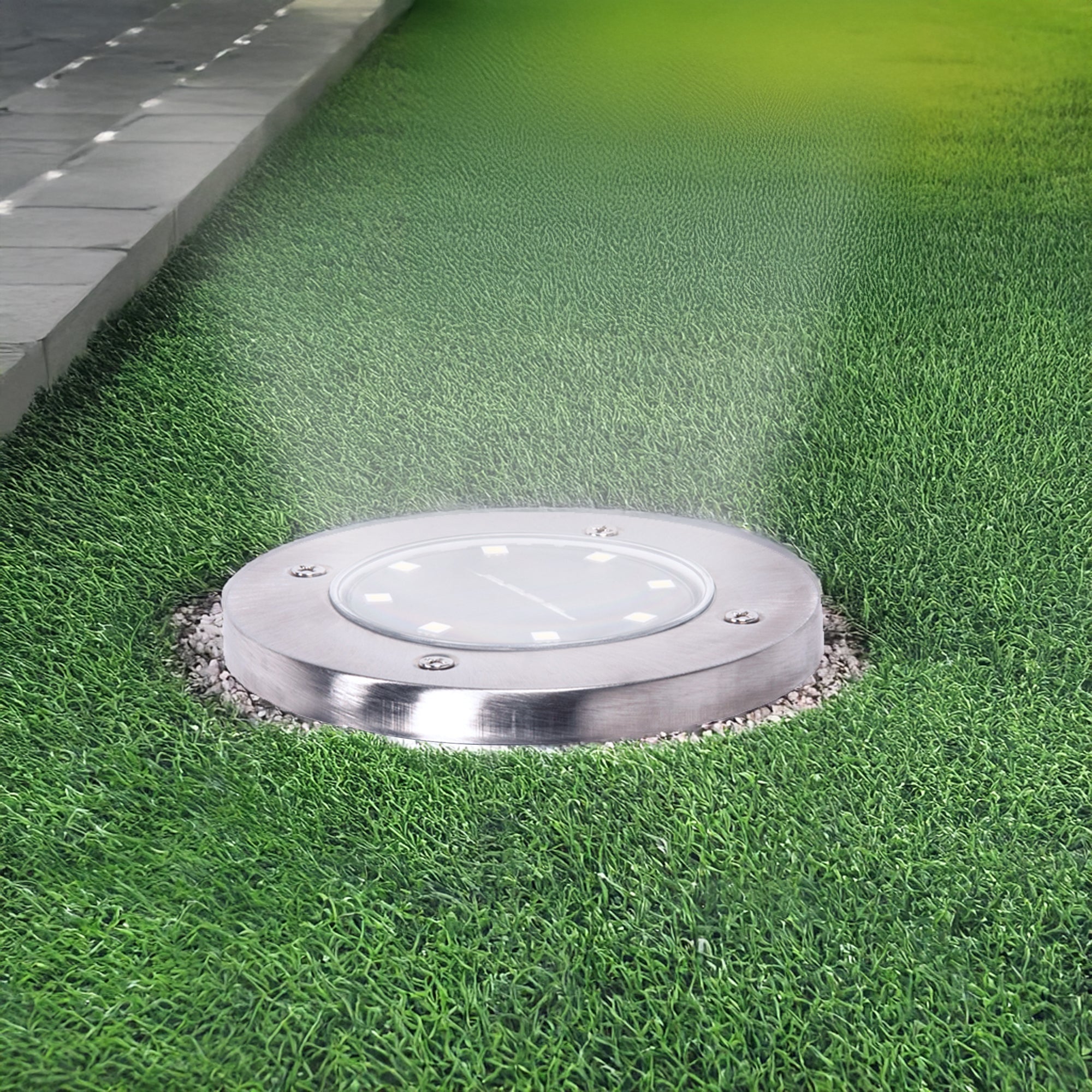 12X Solar Powered Led Buried Inground Recessed Light Garden Outdoor Deck Path Outdoor Lighting Accessories