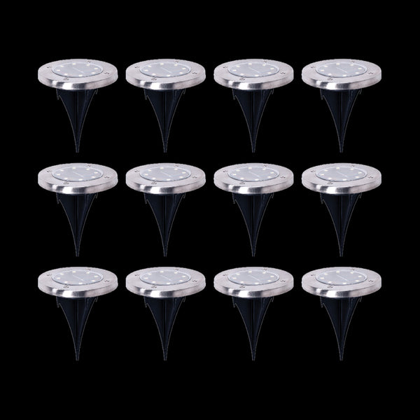12X Solar Powered Led Buried Inground Recessed Light Garden Outdoor Deck Path Outdoor Lighting Accessories