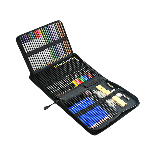 Art Sketch Pencils Oil Drawing Colouring Graphite Charcoal Set 72Pcs/Set Art Pencils & Charcoal
