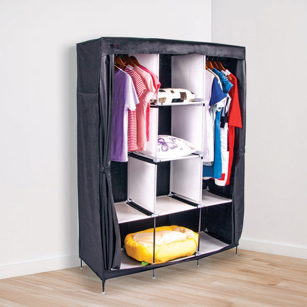 Large Clothes Closet Canvas Wardrobe Storage Organizer With Shelves Closet Organisers