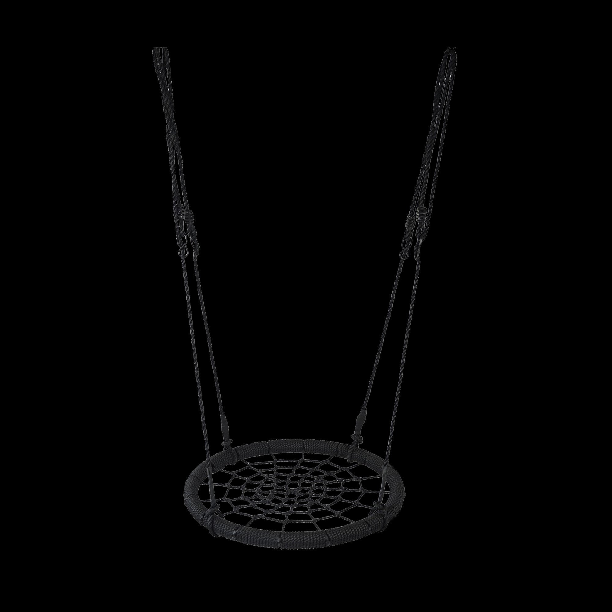 Kids Rope Swing Round Outdoor Birds Crows Nest Spider Web Seat 65Cm Outdoor Swings