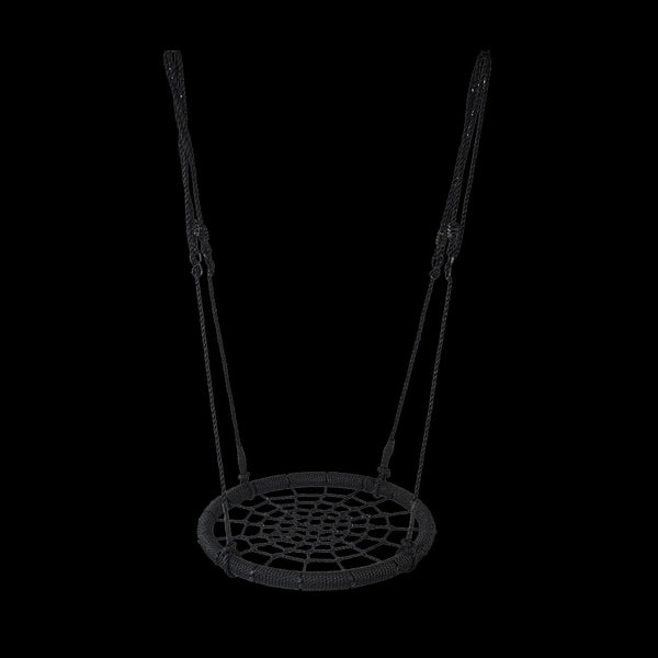 Kids Rope Swing Round Outdoor Birds Crows Nest Spider Web Seat 65Cm Outdoor Swings