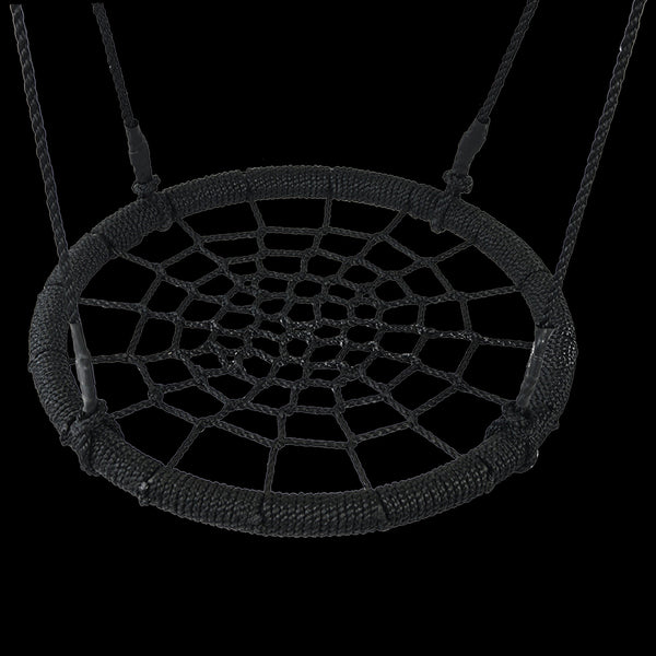Kids Rope Swing Round Outdoor Birds Crows Nest Spider Web Seat 65Cm Outdoor Swings